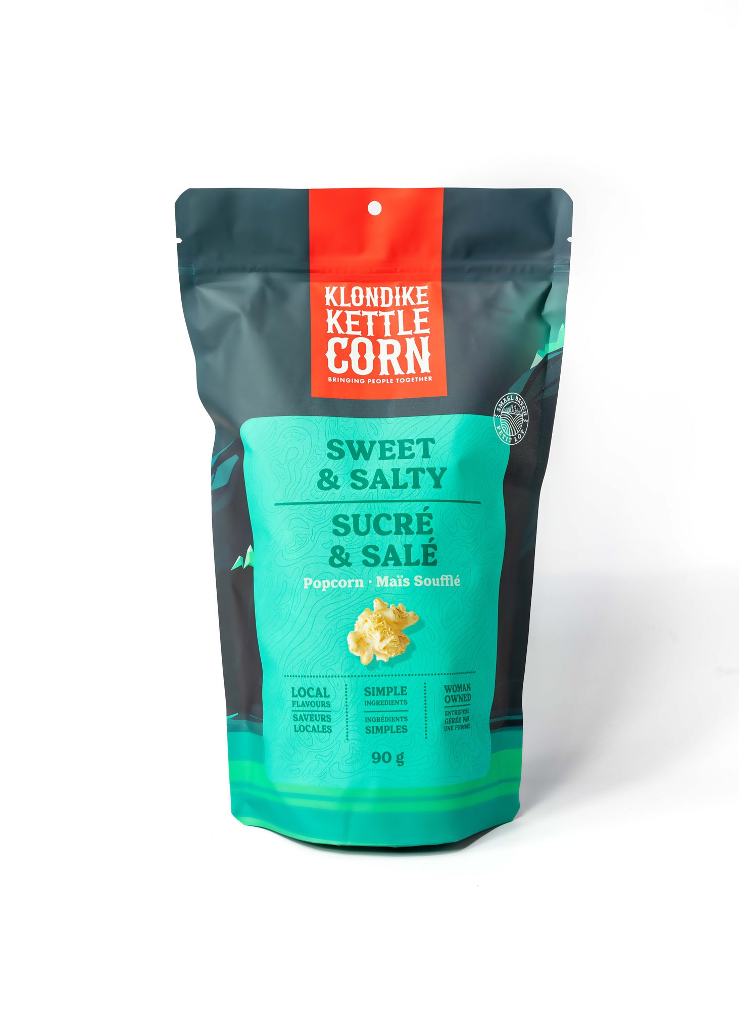 Klondike Kettle Corn Gourmet Popcorn Sweet & Salty – Gluten-Free Canadian Snack Made with Premium Mushroom Kernels, High in Fibre, Women-Owned Brand