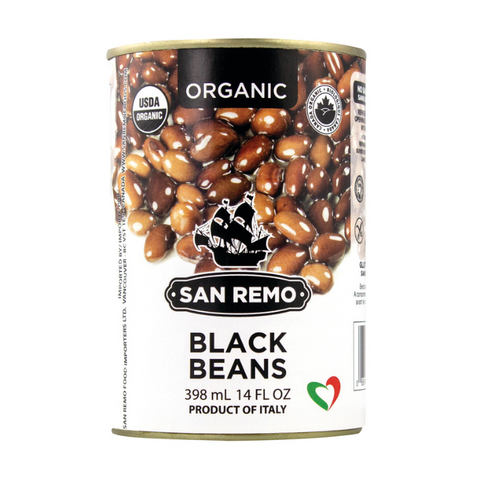 San Remo Organic Black Beans, 398mL