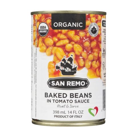 San Remo Organic Baked Beans, 398mL