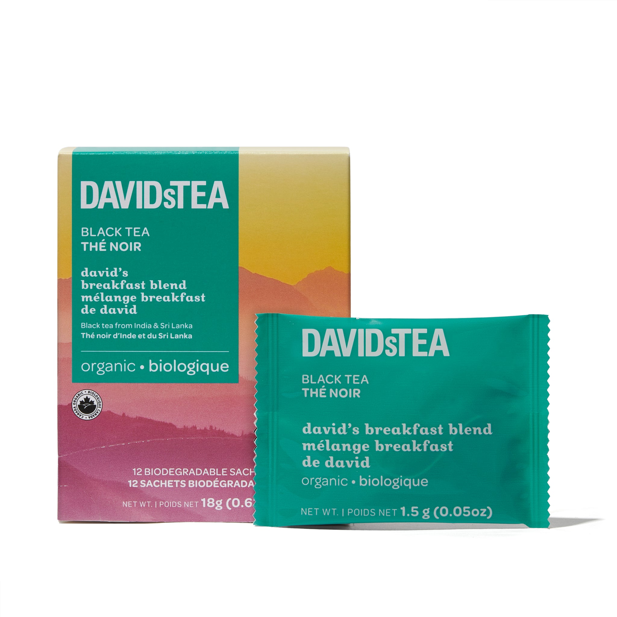 *New - DAVIDsTEA Premium Organic Tea in Biodegradable Sachets