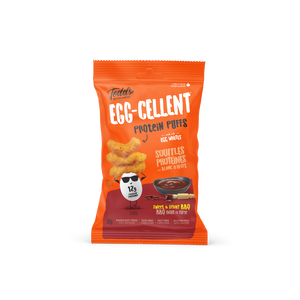 Protein Puffs in Sweet & Smoky BBQ flavour, offering a savoury and satisfying high-protein snack in a small, convenient size.