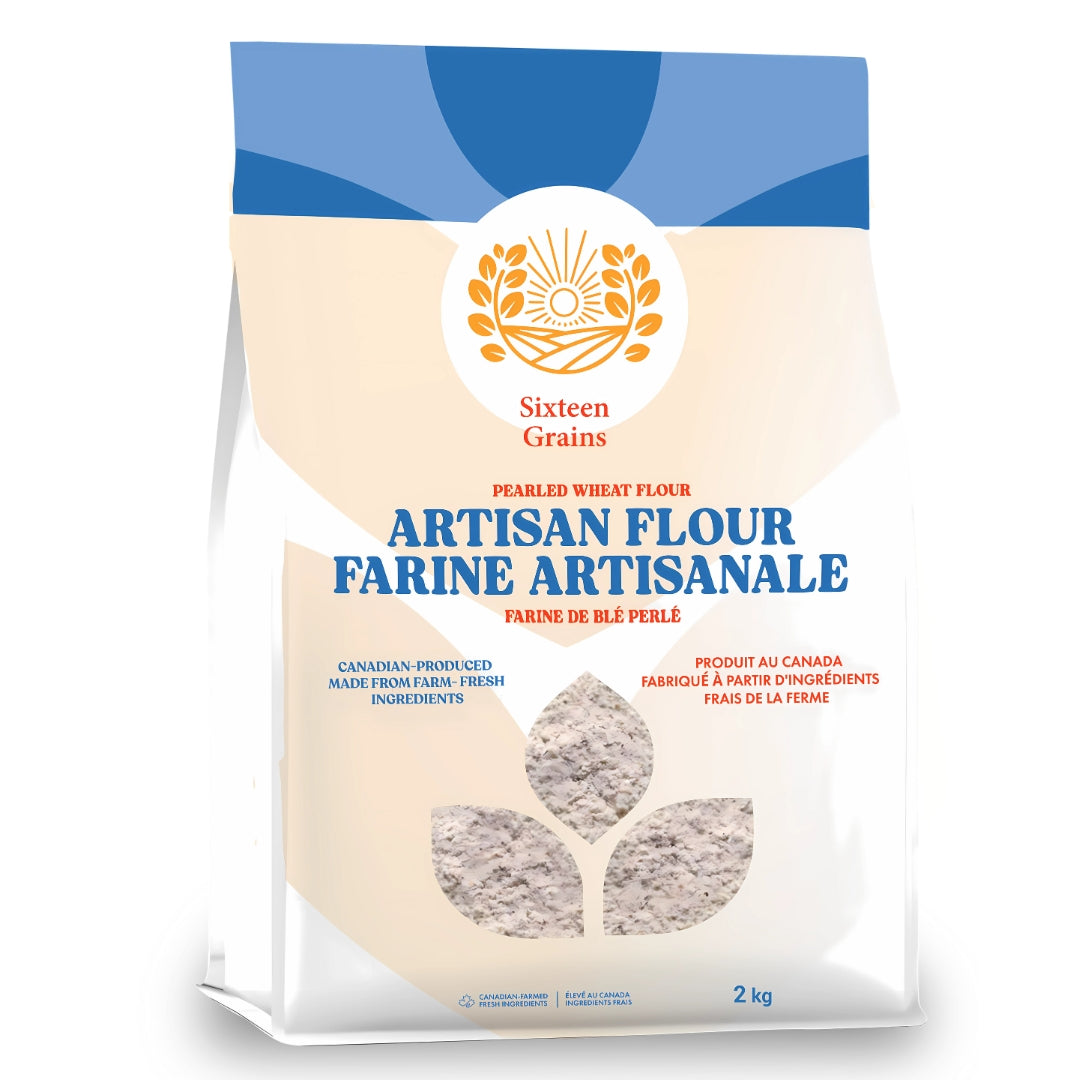 Sixteen Grains Pearled Wheat Flour – Freshly Milled Canadian Wheat, Additive-Free, Smooth Texture for Baking