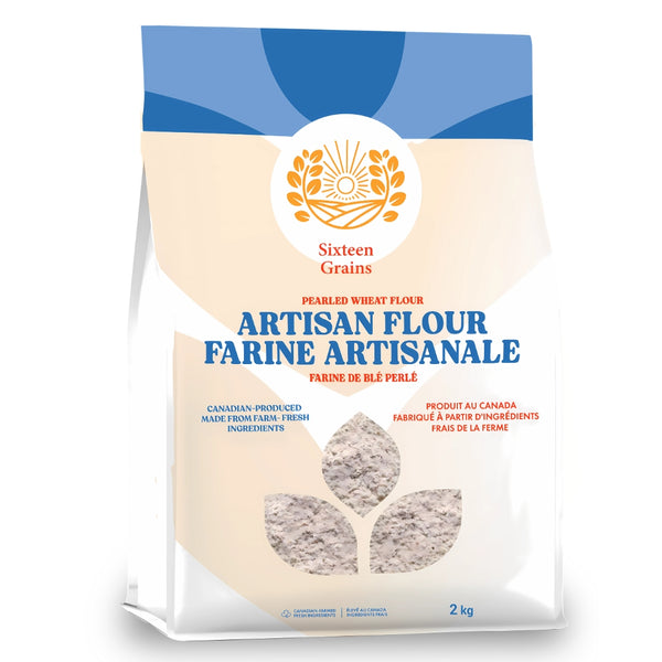 Sixteen Grains Pearled Wheat Flour – Freshly Milled Canadian Wheat, Additive-Free, Smooth Texture for Baking