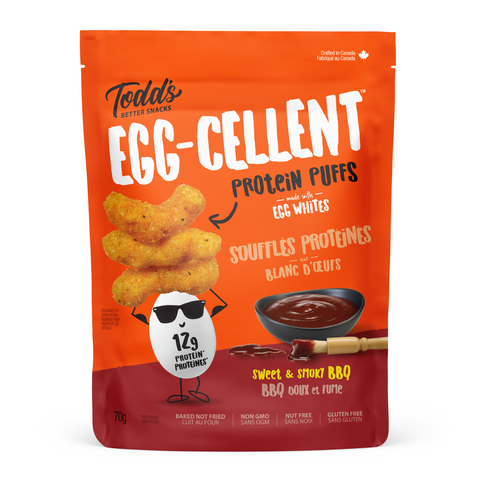 *New - Todd's Better Snacks Egg Protein Puffs Large Bags