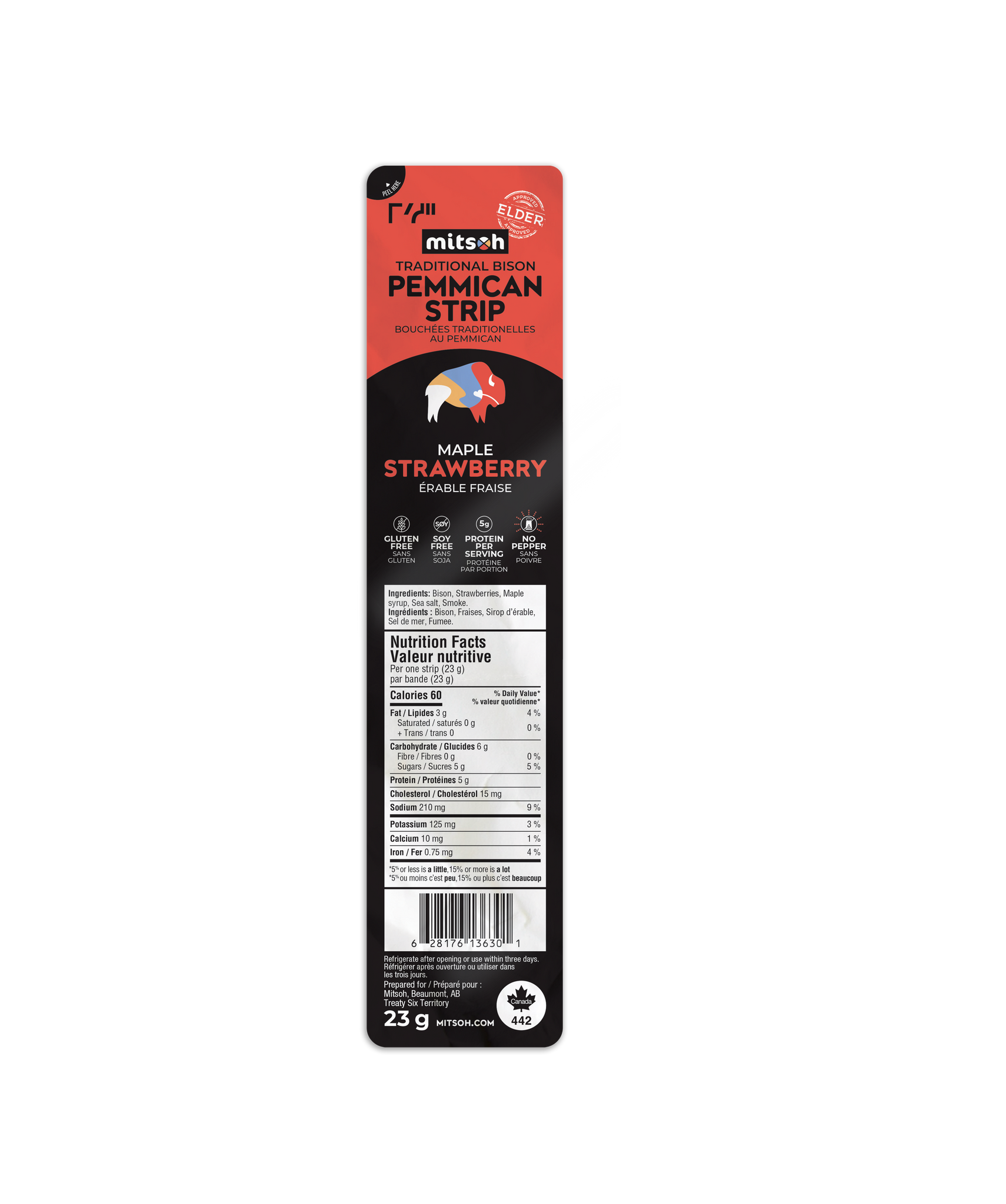 Mitsoh Premium Bison Berry Pemmican Strips