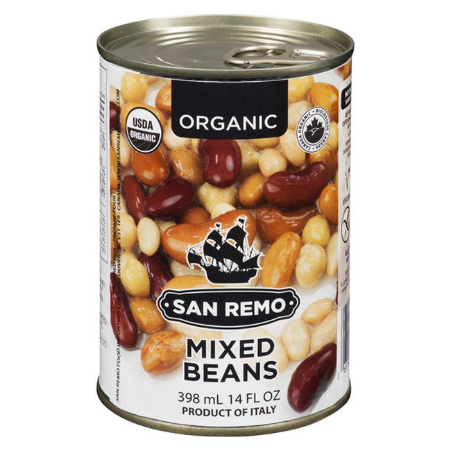 San Remo Organic Mixed Beans - 398mL
