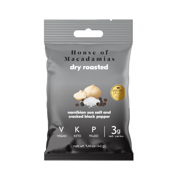 House of Macadamias Dry Roasted Macadamias with Sea Salt & Cracked Pepper