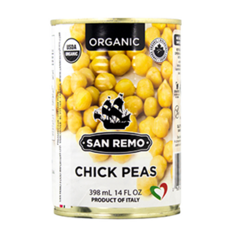 San Remo Organic Chickpeas, 398mL