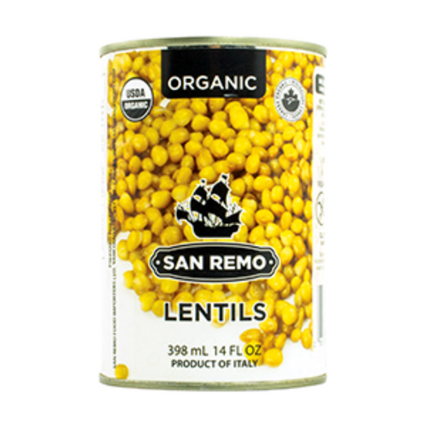San Remo Organic Lentils, 398mL