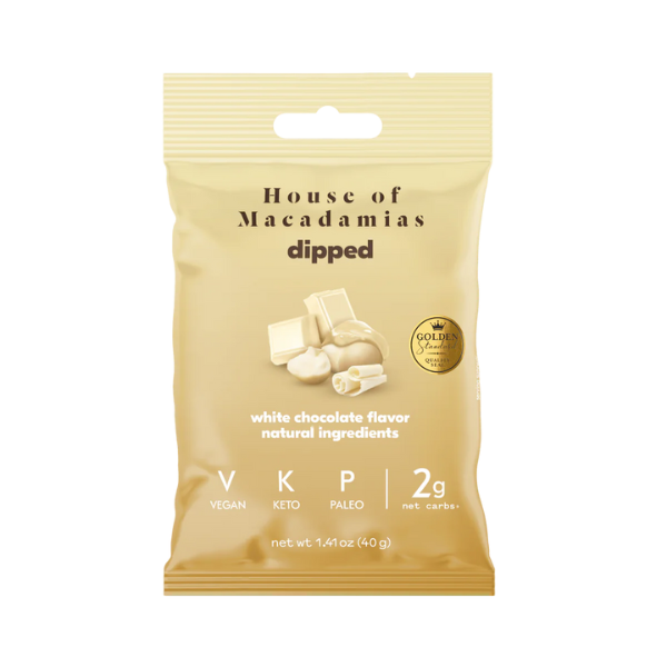 House of Macadamias White Chocolate Dipped Macadamia Nuts